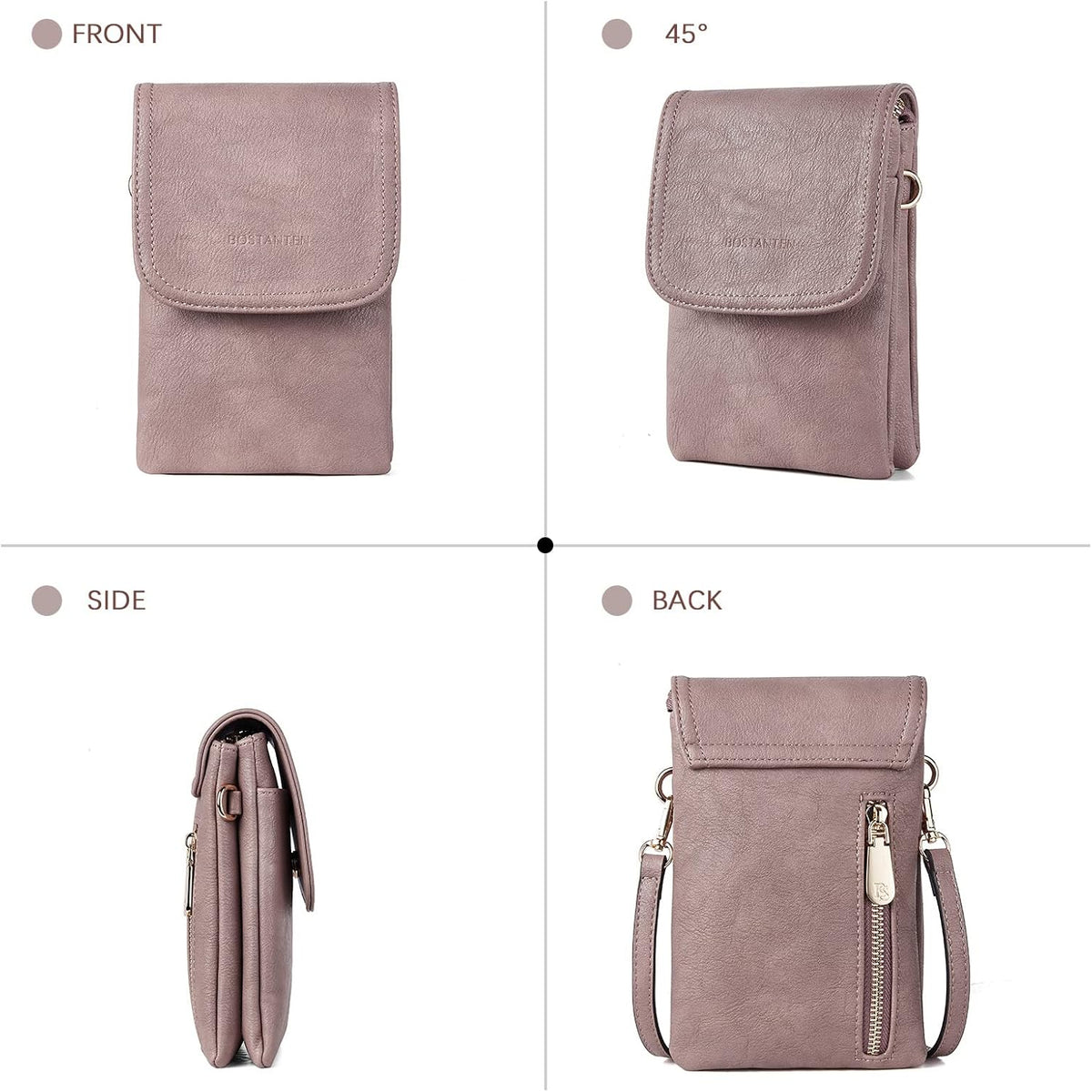 Vegan Leather Crossbody Bags for Women Designer Cell Phone Bag Wallet Purses Adjustable Strap