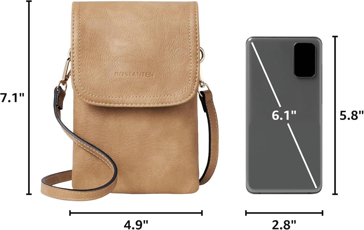 Vegan Leather Crossbody Bags for Women Designer Cell Phone Bag Wallet Purses Adjustable Strap