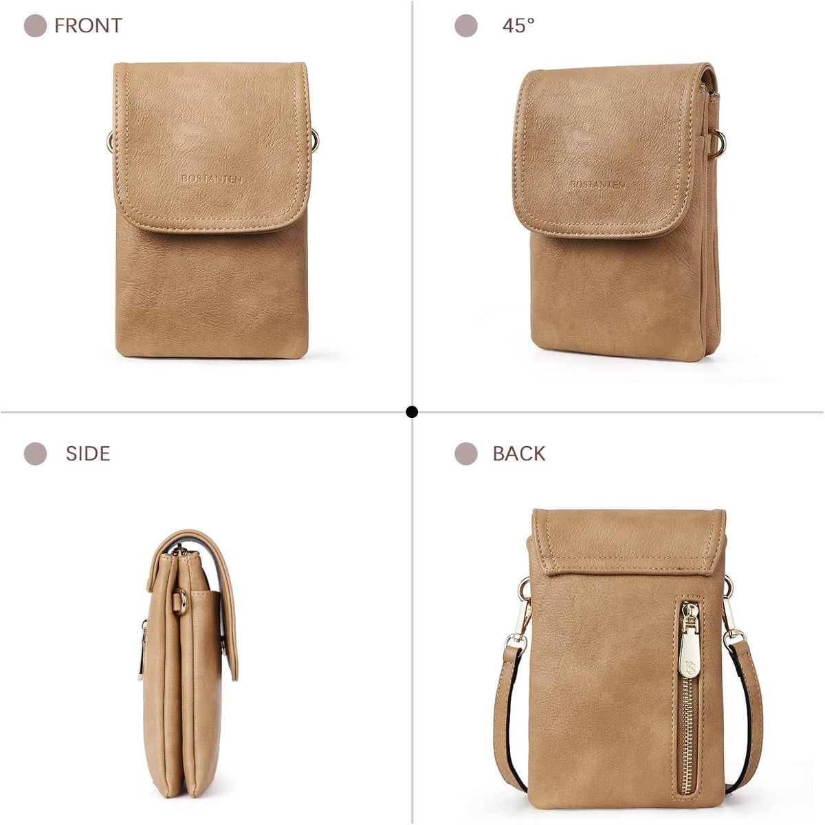 Vegan Leather Crossbody Bags for Women Designer Cell Phone Bag Wallet Purses Adjustable Strap