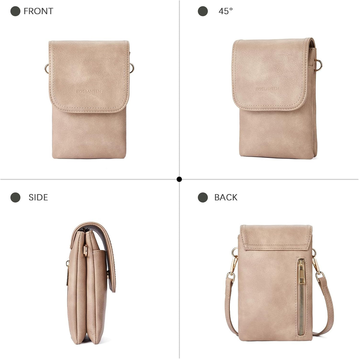 Vegan Leather Crossbody Bags for Women Designer Cell Phone Bag Wallet Purses Adjustable Strap