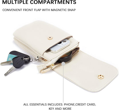 Vegan Leather Crossbody Bags for Women Designer Cell Phone Bag Wallet Purses Adjustable Strap