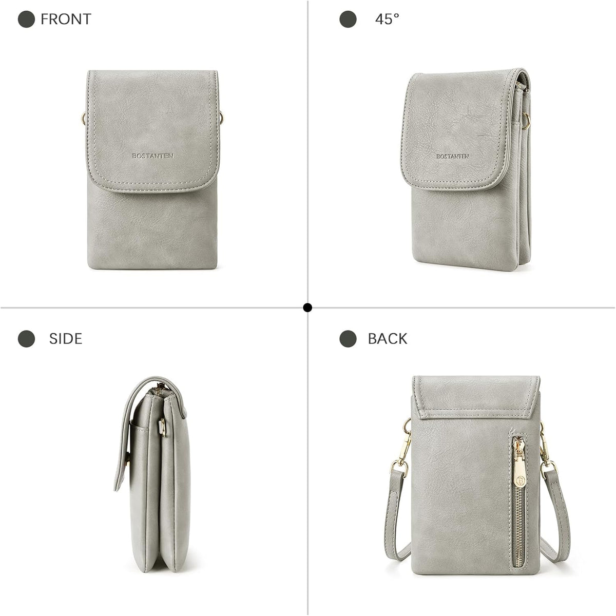 Vegan Leather Crossbody Bags for Women Designer Cell Phone Bag Wallet Purses Adjustable Strap
