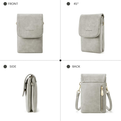 Vegan Leather Crossbody Bags for Women Designer Cell Phone Bag Wallet Purses Adjustable Strap