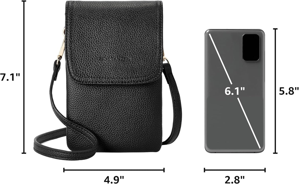 Vegan Leather Crossbody Bags for Women Designer Cell Phone Bag Wallet Purses Adjustable Strap
