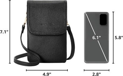 Vegan Leather Crossbody Bags for Women Designer Cell Phone Bag Wallet Purses Adjustable Strap