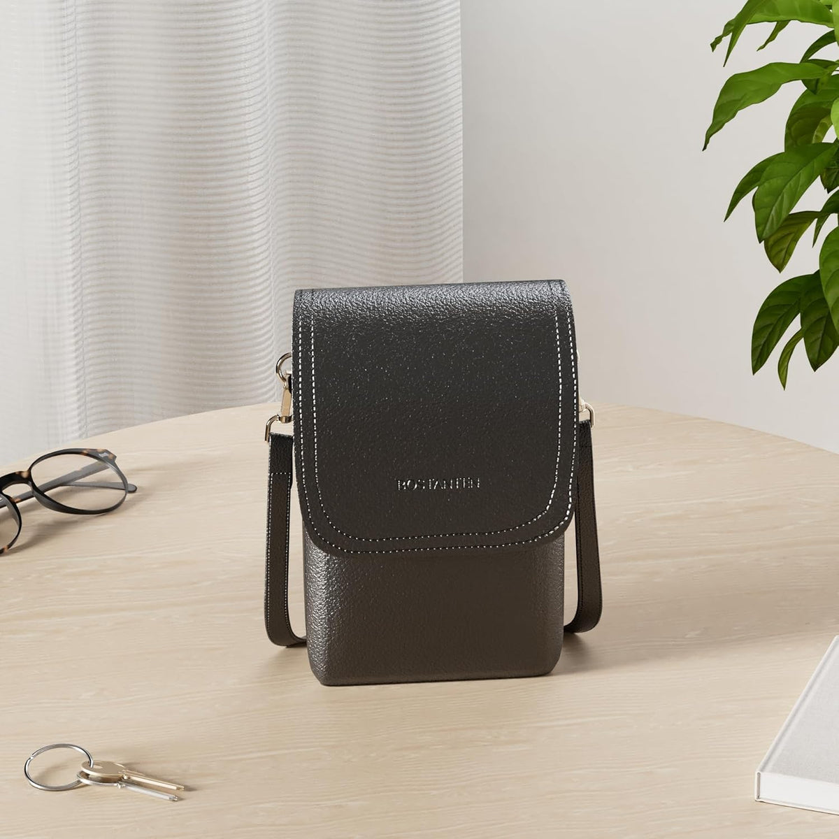 Vegan Leather Crossbody Bags for Women Designer Cell Phone Bag Wallet Purses Adjustable Strap
