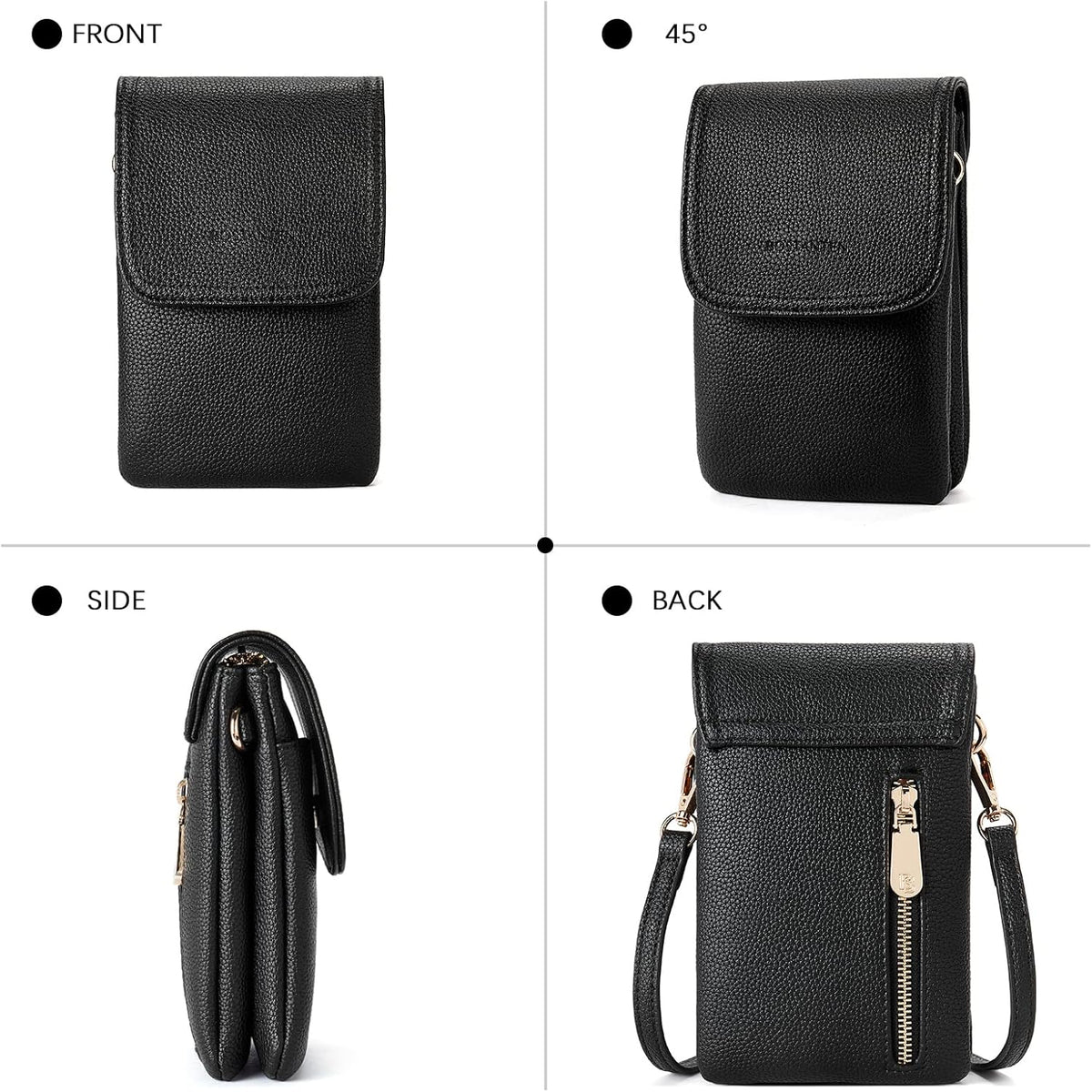 Vegan Leather Crossbody Bags for Women Designer Cell Phone Bag Wallet Purses Adjustable Strap