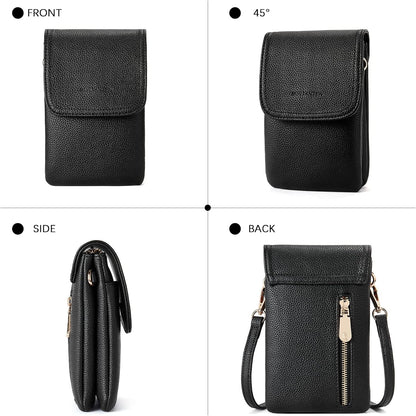 Vegan Leather Crossbody Bags for Women Designer Cell Phone Bag Wallet Purses Adjustable Strap