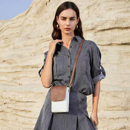 Vegan Leather Crossbody Bags for Women Designer Cell Phone Bag Wallet Purses Adjustable Strap