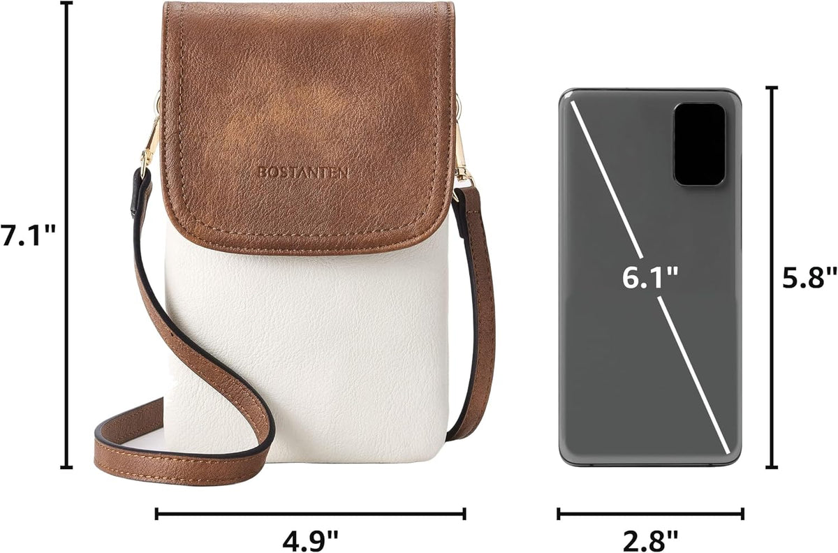 Vegan Leather Crossbody Bags for Women Designer Cell Phone Bag Wallet Purses Adjustable Strap