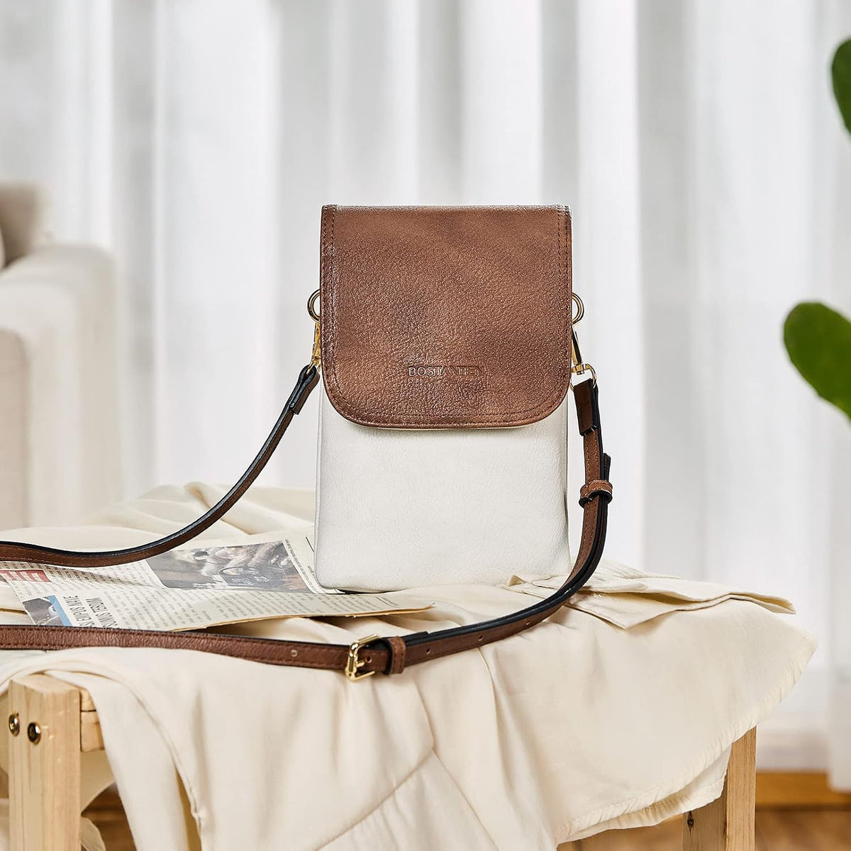 Vegan Leather Crossbody Bags for Women Designer Cell Phone Bag Wallet Purses Adjustable Strap