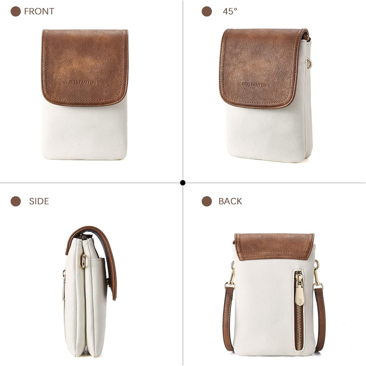 Vegan Leather Crossbody Bags for Women Designer Cell Phone Bag Wallet Purses Adjustable Strap