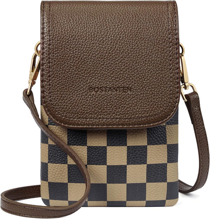 Vegan Leather Crossbody Bags for Women Designer Cell Phone Bag Wallet Purses Adjustable Strap