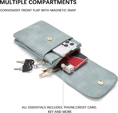 Vegan Leather Crossbody Bags for Women Designer Cell Phone Bag Wallet Purses Adjustable Strap