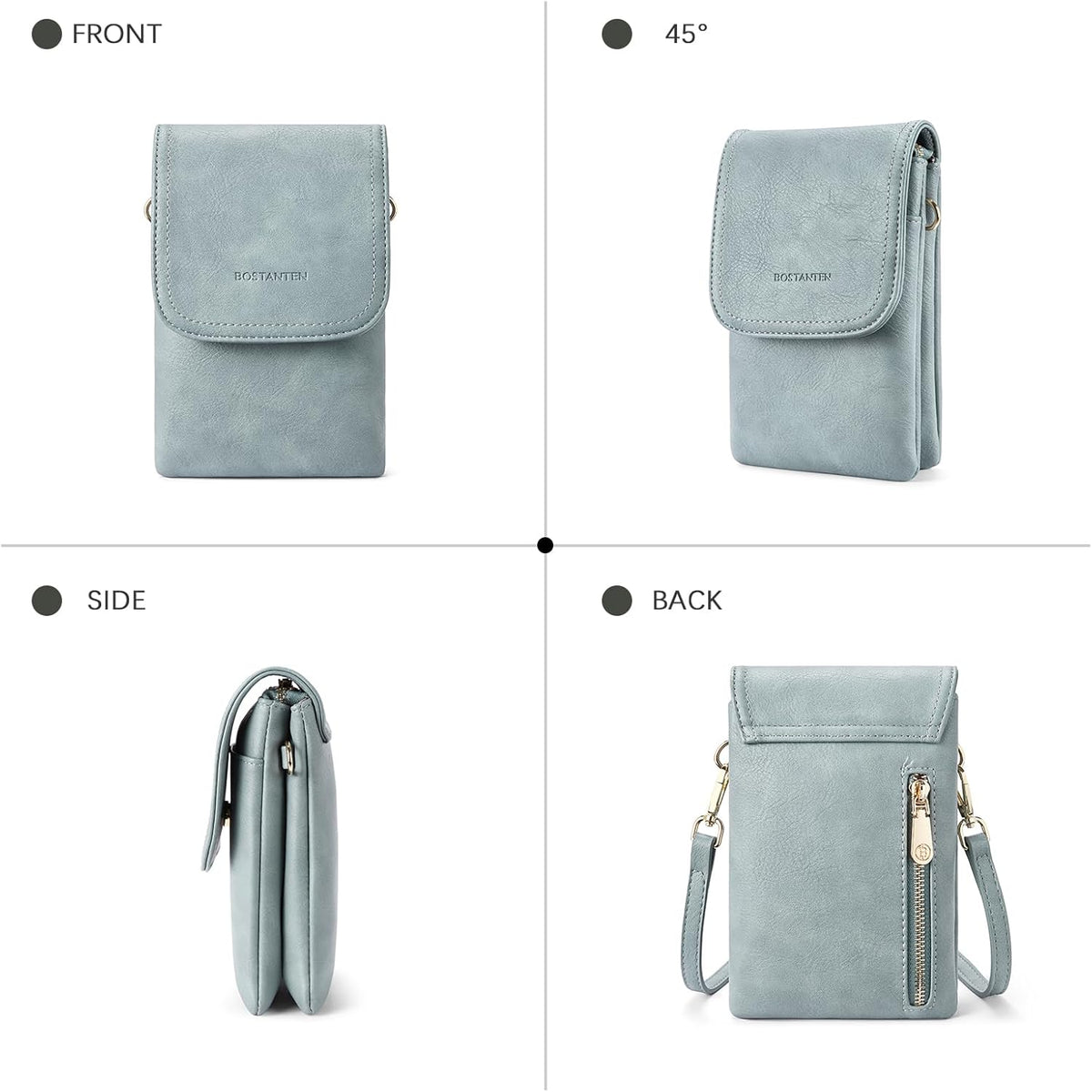 Vegan Leather Crossbody Bags for Women Designer Cell Phone Bag Wallet Purses Adjustable Strap