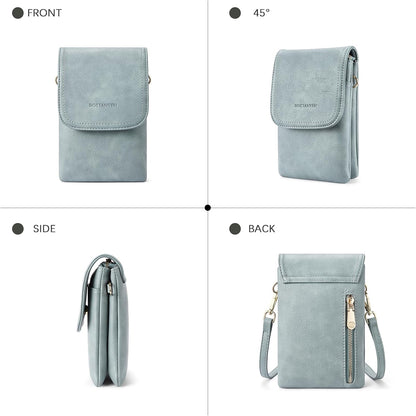 Vegan Leather Crossbody Bags for Women Designer Cell Phone Bag Wallet Purses Adjustable Strap