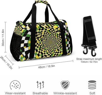 Lightweight Foldable Travel Duffel Bag Carry On Overnight Weekender Tote Bag for Women Yoga Gym