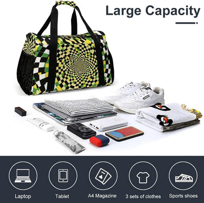 Lightweight Foldable Travel Duffel Bag Carry On Overnight Weekender Tote Bag for Women Yoga Gym