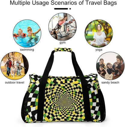 Lightweight Foldable Travel Duffel Bag Carry On Overnight Weekender Tote Bag for Women Yoga Gym
