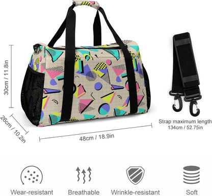 Lightweight Foldable Travel Duffel Bag Carry On Overnight Weekender Tote Bag for Women Yoga Gym
