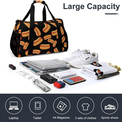 Lightweight Foldable Travel Duffel Bag Carry On Overnight Weekender Tote Bag for Women Yoga Gym