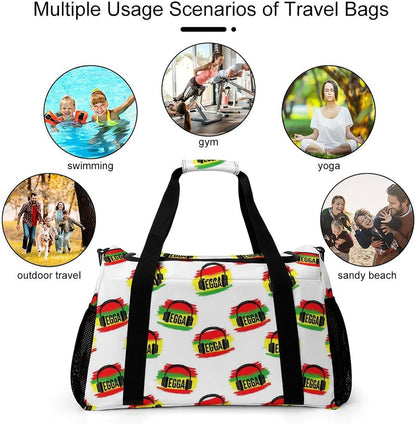 Lightweight Foldable Travel Duffel Bag Carry On Overnight Weekender Tote Bag for Women Yoga Gym