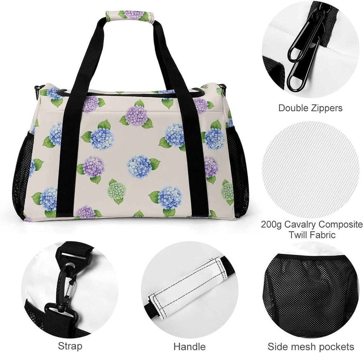 Lightweight Foldable Travel Duffel Bag Carry On Overnight Weekender Tote Bag for Women Yoga Gym