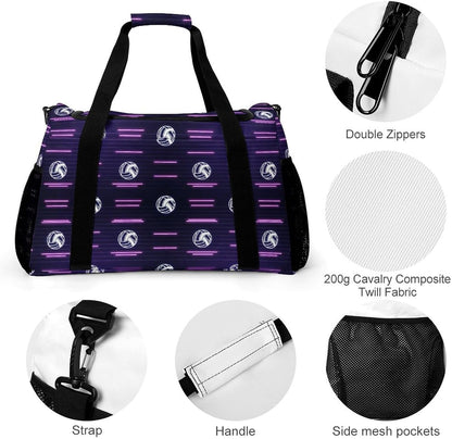 Lightweight Foldable Travel Duffel Bag Carry On Overnight Weekender Tote Bag for Women Yoga Gym