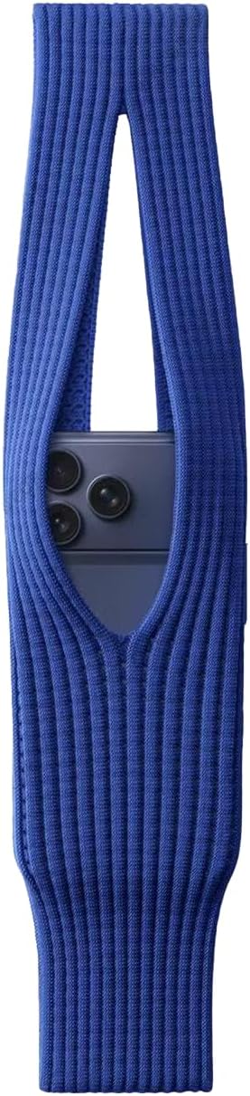 3D Knitted Phone Pocket,Premium Crossbody Purse Bag,Phone Pouch Sleeves Carring Styles-Short-White