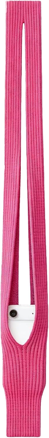 3D Knitted Phone Pocket,Premium Crossbody Purse Bag,Phone Pouch Sleeves Carring Styles-Short-White