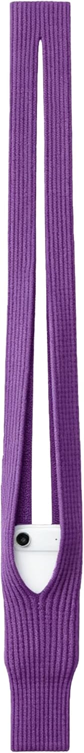 3D Knitted Phone Pocket,Premium Crossbody Purse Bag,Phone Pouch Sleeves Carring Styles-Short-White