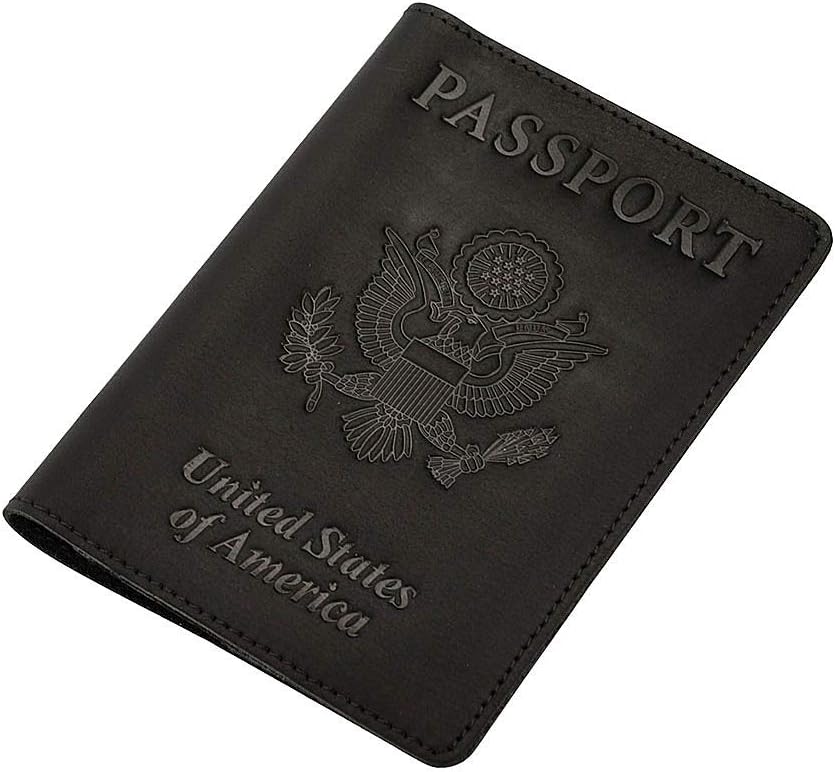 RFID Blocking Passport Holder Travel Wallet (Brown)
