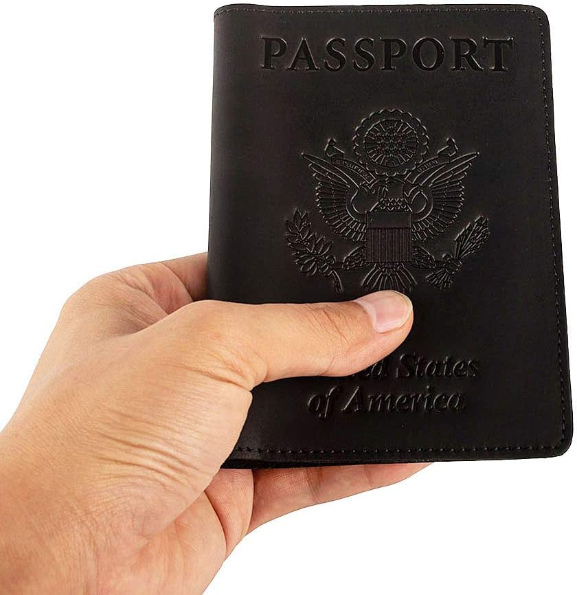 RFID Blocking Passport Holder Travel Wallet (Brown)