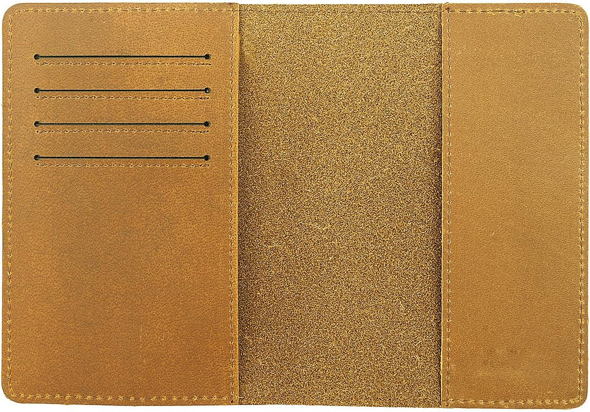 RFID Blocking Passport Holder Travel Wallet (Brown)