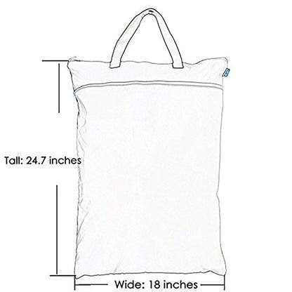 Travel Hanging Wet Dry Bag Organizer (24.7 x 18 inches) with Two Compartments for Cloth Diaper, Laundry, Swimsuits and More, Easy to Hang Everywhere(L, Black Arrow)