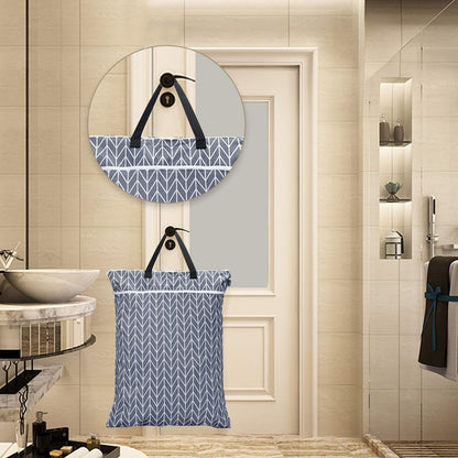 Travel Hanging Wet Dry Bag Organizer (24.7 x 18 inches) with Two Compartments for Cloth Diaper, Laundry, Swimsuits and More, Easy to Hang Everywhere(L, Black Arrow)