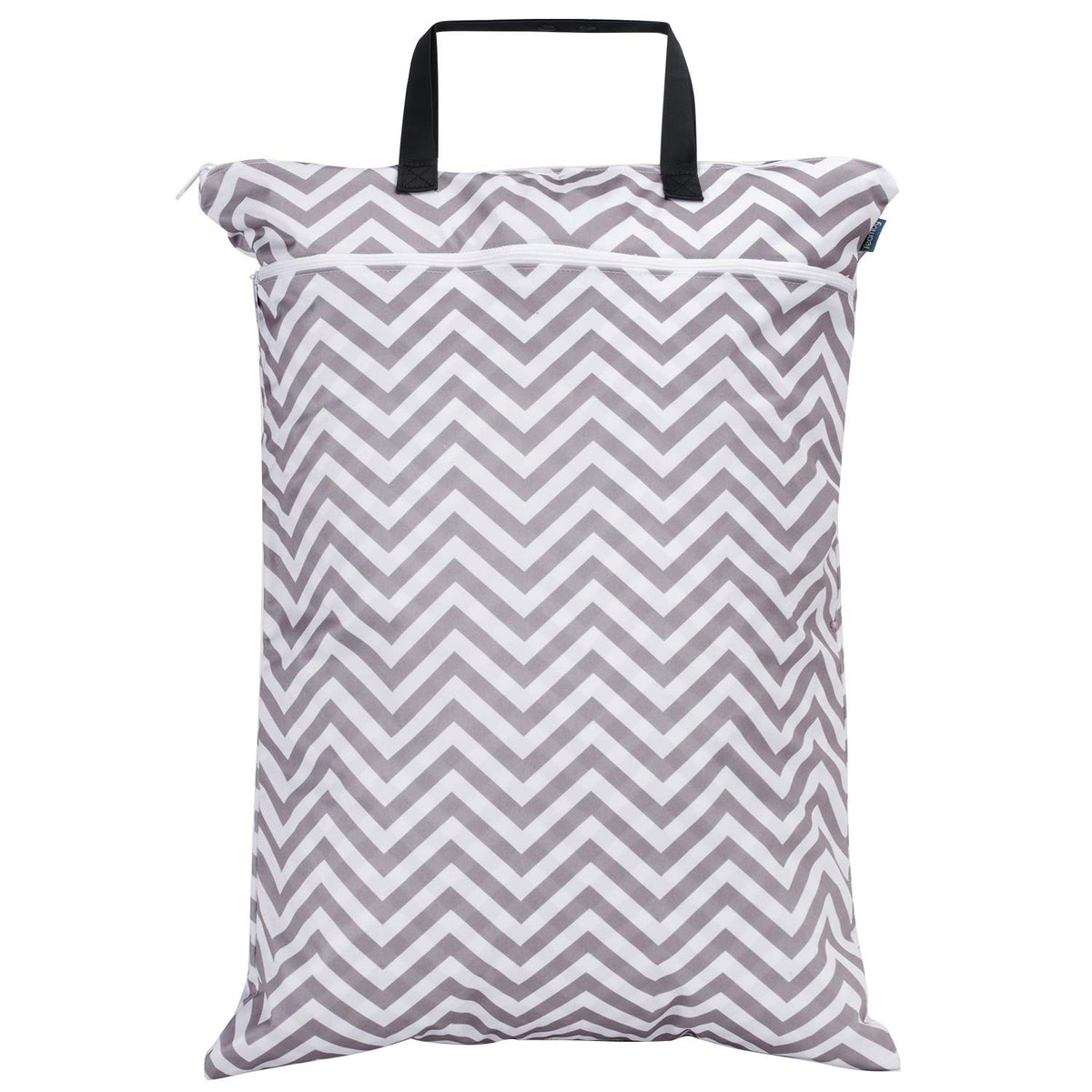 Travel Hanging Wet Dry Bag Organizer (24.7 x 18 inches) with Two Compartments for Cloth Diaper, Laundry, Swimsuits and More, Easy to Hang Everywhere(L, Black Arrow)