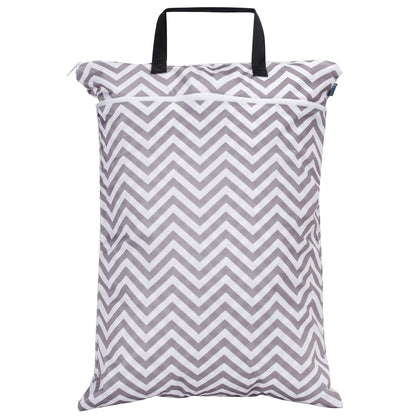 Travel Hanging Wet Dry Bag Organizer (24.7 x 18 inches) with Two Compartments for Cloth Diaper, Laundry, Swimsuits and More, Easy to Hang Everywhere(L, Black Arrow)