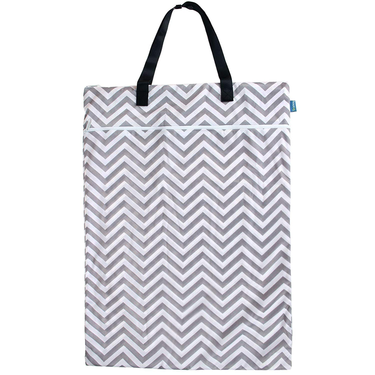 Travel Hanging Wet Dry Bag Organizer (24.7 x 18 inches) with Two Compartments for Cloth Diaper, Laundry, Swimsuits and More, Easy to Hang Everywhere(L, Black Arrow)