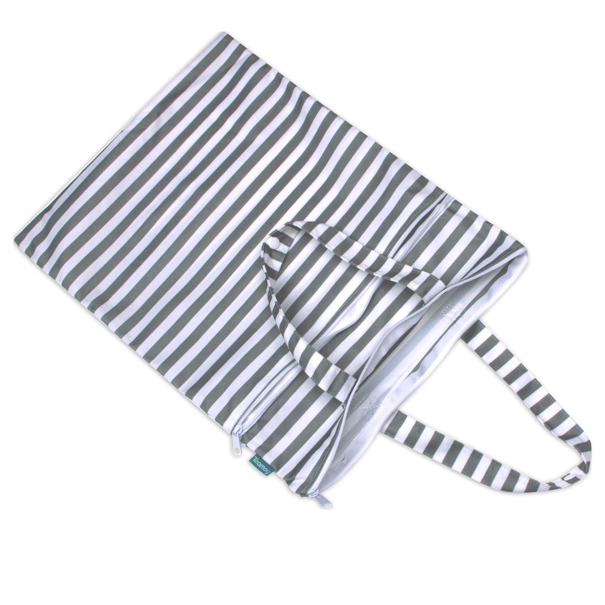 Travel Hanging Wet Dry Bag Organizer (24.7 x 18 inches) with Two Compartments for Cloth Diaper, Laundry, Swimsuits and More, Easy to Hang Everywhere(L, Black Arrow)