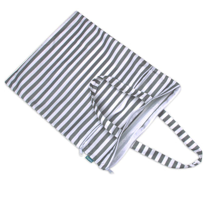 Travel Hanging Wet Dry Bag Organizer (24.7 x 18 inches) with Two Compartments for Cloth Diaper, Laundry, Swimsuits and More, Easy to Hang Everywhere(L, Black Arrow)