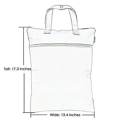 Travel Hanging Wet Dry Bag Organizer (24.7 x 18 inches) with Two Compartments for Cloth Diaper, Laundry, Swimsuits and More, Easy to Hang Everywhere(L, Black Arrow)