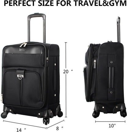 Carry on Luggage Collection - Designer Lightweight Softside Expandable Suitcase- 20 Inch Carry On Bag with 4-Rolling Spinner Wheels