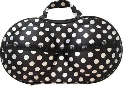 Bra Travel Organizer with Carry Strap - EVA Material for Shape Protection Light Blue