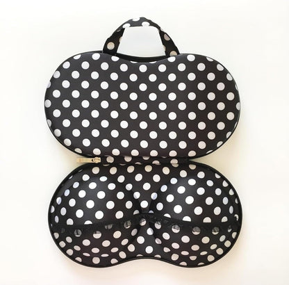 Bra Travel Organizer with Carry Strap - EVA Material for Shape Protection Light Blue