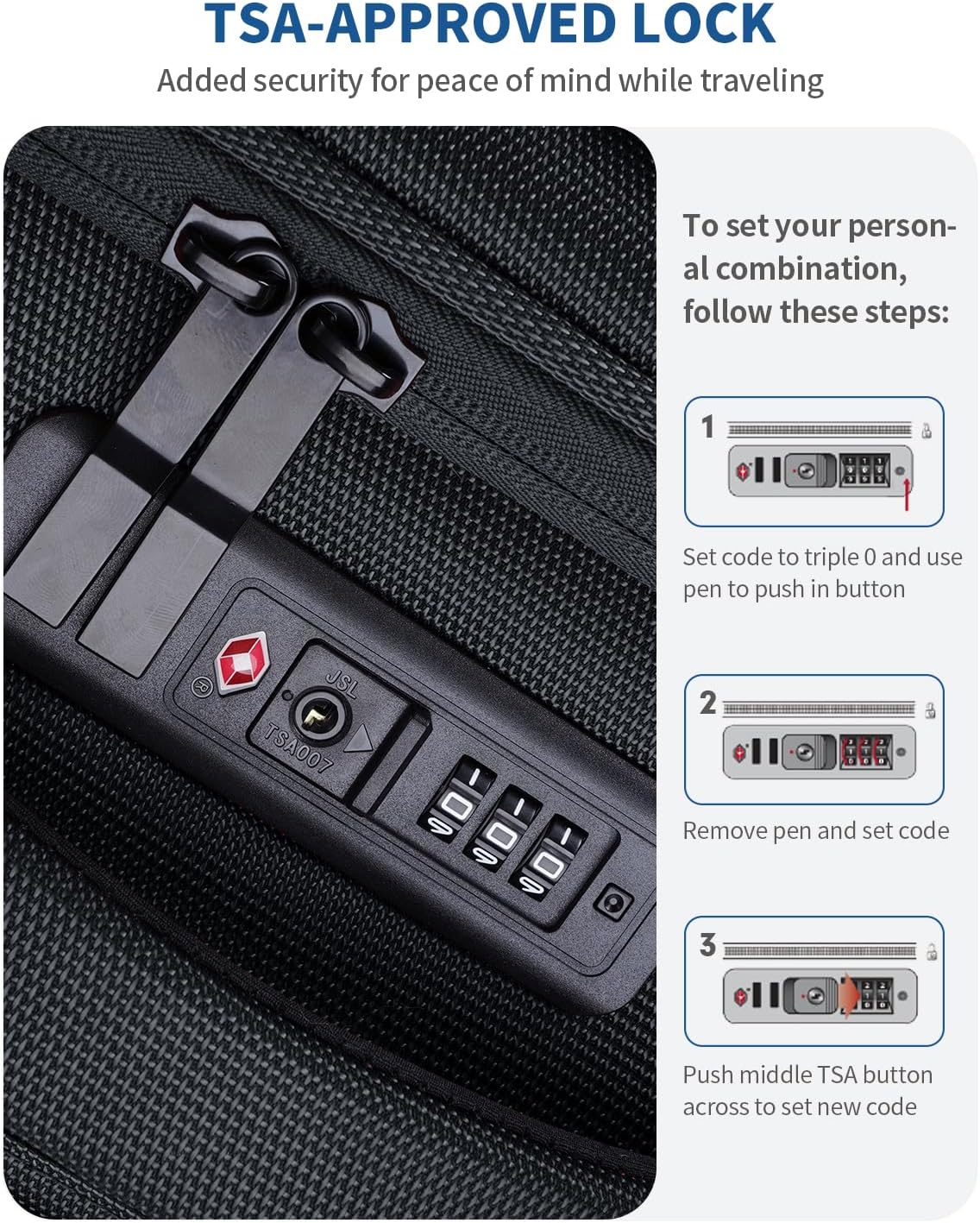 Carry On Luggage Airline Approved, 21 Inch Height Softside Carry On Suitcase with Spring Shock-Absorbing Spinner Wheels, Lightweight Travel Luggage with TSA Lock, Fits 22x14x9 Carry-On Bag