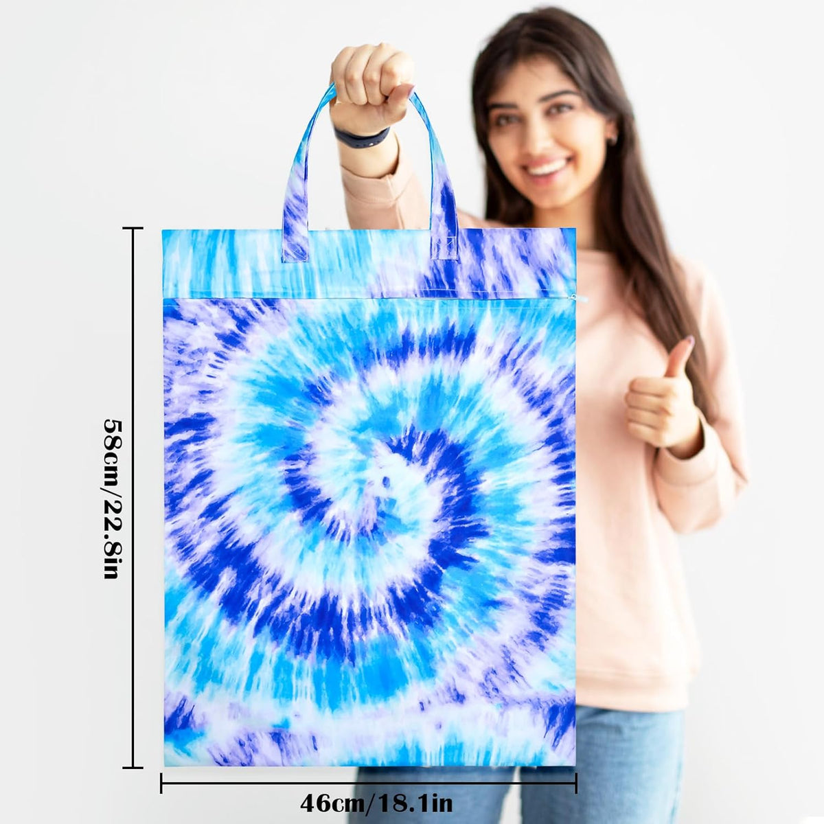 2 Pcs Large Travel Laundry Bags - Waterproof with Handle, Washable Dirty Clothes Bags for Travel, Wet/Dry Bag for Gym, Swimming Pool, College Dorm