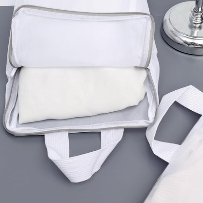 Laundry Wash Bags, Foldable Zippered Mesh Travel Storage Bag, Portable Underwear Clothes Protection Net for Washing Machine (Large，40x50x10cm)