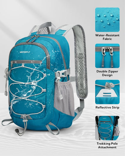 Small Lightweight Packable Backpack, Mini Foldable Travel Daypack | 15L, Ultra Light, Breathable Shoulder Strap, Outdoor Hiking Day Pack for Women Men, Multiple Pockets, Everyday Carry, Blue