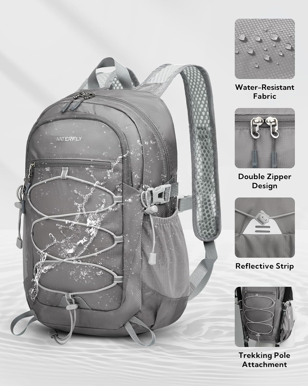 Small Lightweight Packable Backpack, Mini Foldable Travel Daypack | 15L, Ultra Light, Breathable Shoulder Strap, Outdoor Hiking Day Pack for Women Men, Multiple Pockets, Everyday Carry, Blue